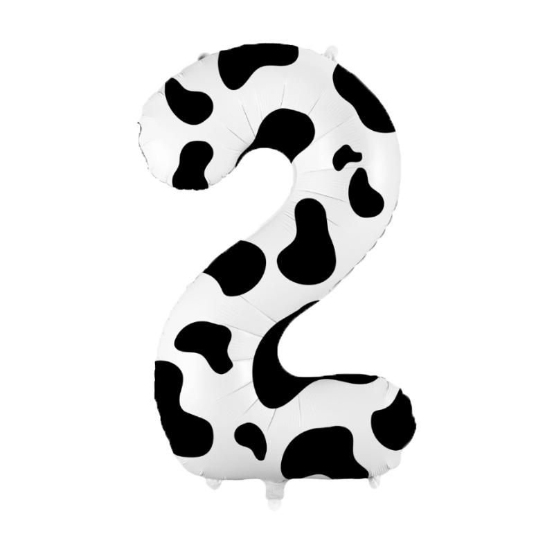 40 Inch Cow Print Number Balloons 1 2 3 4 5 6 7 8 9 Figure Foil Balloon Holy Cow Im One Birthday Cowgirl Theme Party Decorations