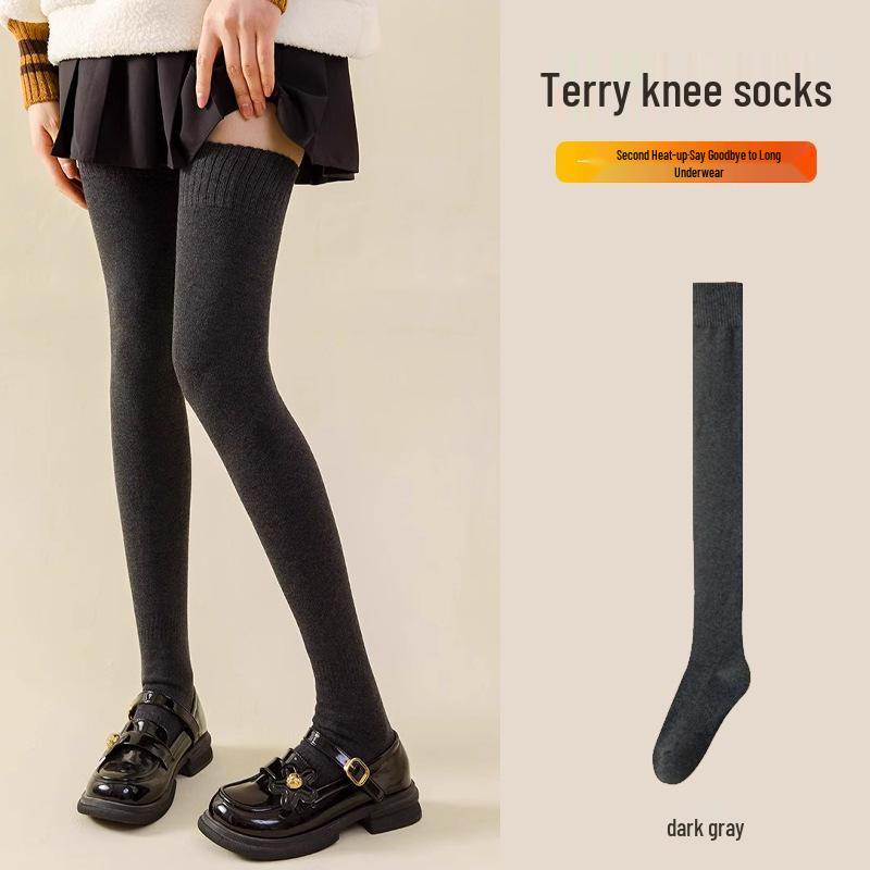New Arrival: Women's Over-the-Knee Thigh-High Socks with Knee Pads, Anti-Slip, Perfect for Spring and Autumn
