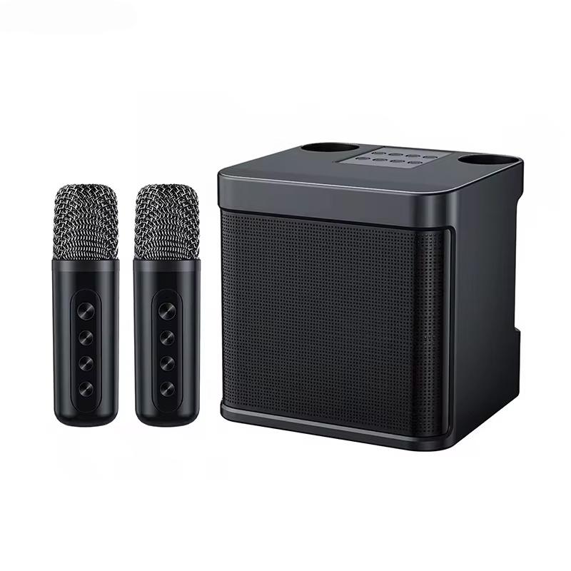 

YS203 Portable Bluetooth Speaker, dual-microphone wireless Karaoke all-in-one machine, outdoor family party Bluetooth speaker чорний