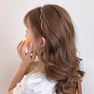 Donne Oro Metallo Ondulato Fasce per Capelli Geometriche Sottili Cerchietti Elegante Copricapo Per Festa Quotidiana
