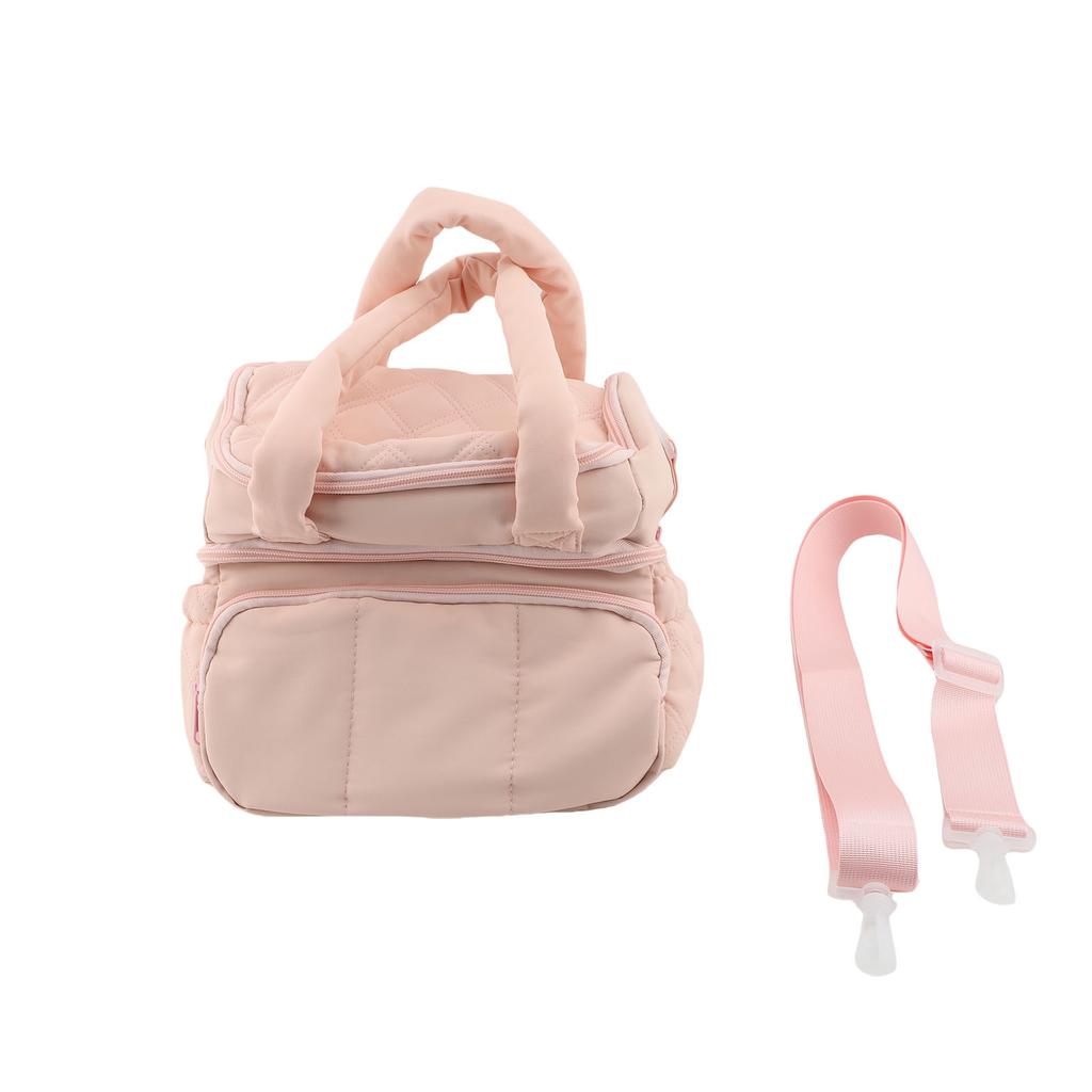 Double Deck Insulated Lunch Box Quilted Leakproof Reusable Large Lunch Cool  For Work Picnic Travel