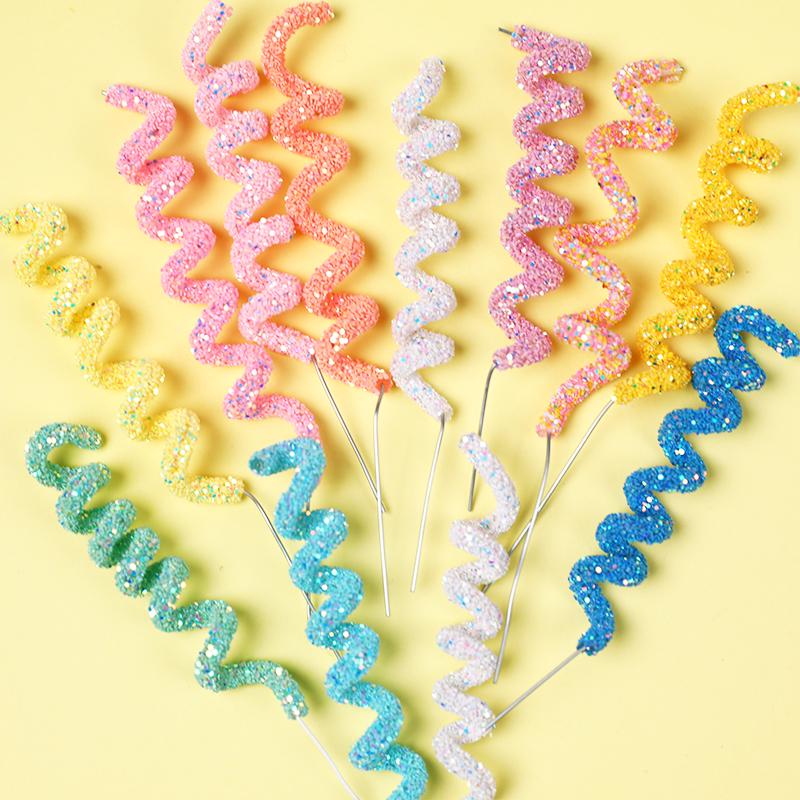 

Versatile Iridescent Spiral Cake Decoration Strip Pink Iridescent Strip Set (4 pieces)