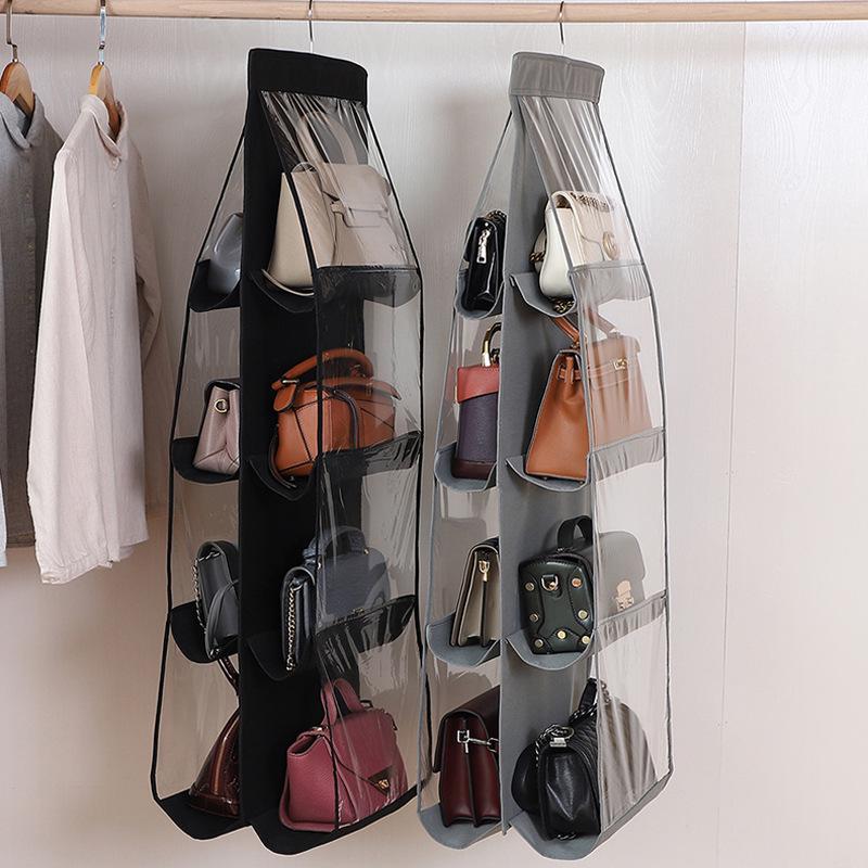 Hanging Fabric Closet Organizer: Dustproof Wardrobe Storage Rack for Door or Dormitory.