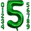 40 Inch Dark Green Number 5 Balloon Large Size Giant Jumbo Digit Mylar Foil Helium Dark Green Balloons for Birthday Party Celebration Decorations