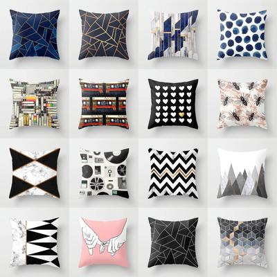 Nordic Geometric Cushion Cover Polyester Throw Pillows Covers Decorative Pillows 45X45Cm For Decoration Home Sofa Pillowcase New
