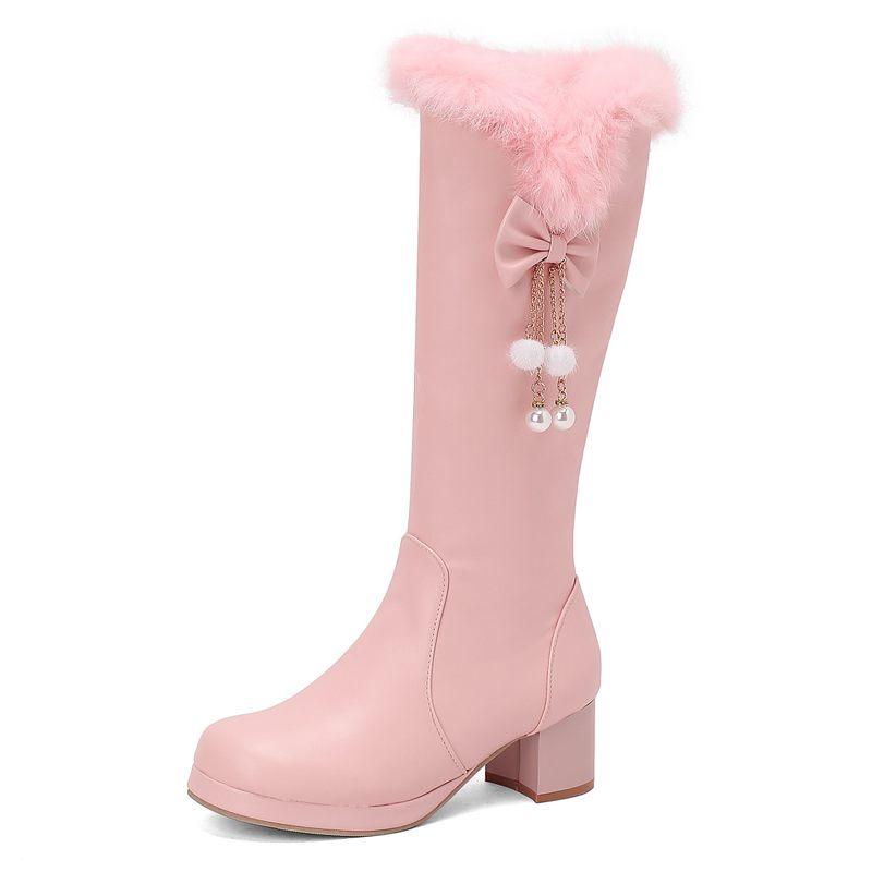 ANOVISHANA Sweet Female Knee Boots Round