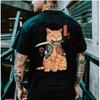 2026 Mens Streetwear Graphic Tee 3D Skull Print Loose Fit Crew Neck Short Sleeve Cotton T-Shirt