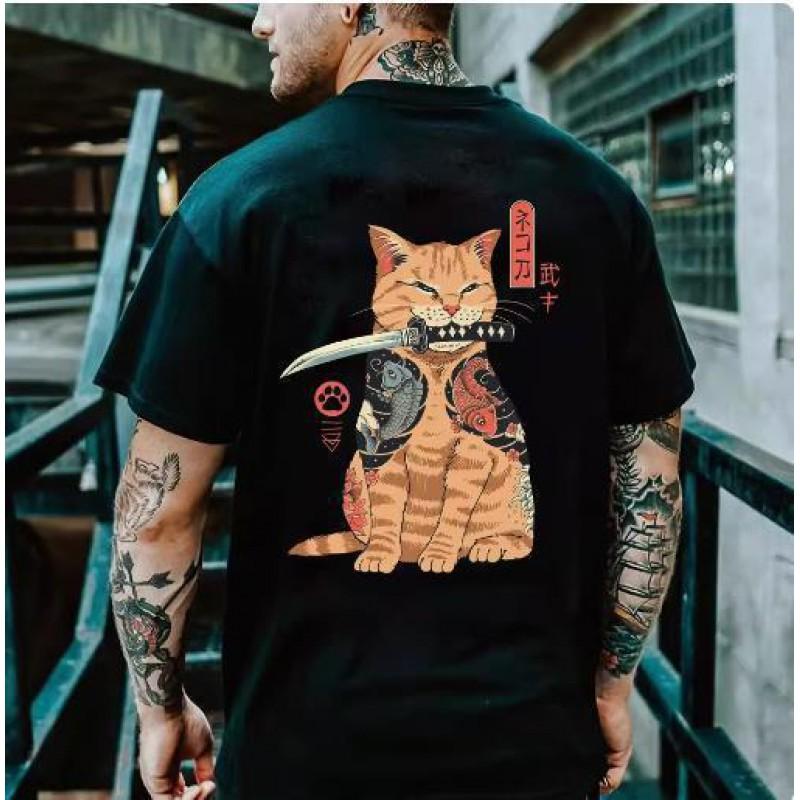 2026 Mens Streetwear Graphic Tee 3D Skull Print Loose Fit Crew Neck Short Sleeve Cotton T-Shirt