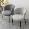 Arc-Shaped Curved Armchair Elastic Dining Chair Slipcover Nordic Chair Cover  For Home Living Room