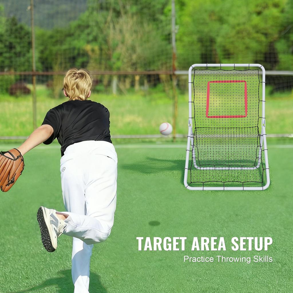 VEVOR Baseball And Softball Rebounder Net, 3.5 X 6 Ft PitchBack Baseball Pitching Nest, Softball Pitchback Net, Fielding Trainer