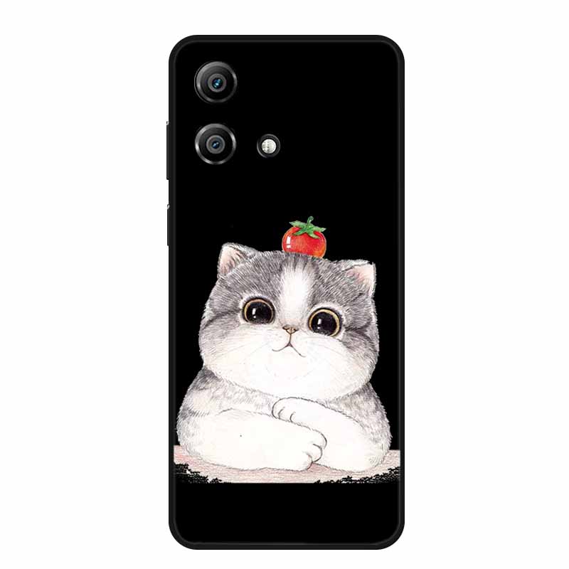 For Moto G Stylus 2023 Case Cute Cartoon Cat Black Silicone Soft Phone Case For Motorola Moto G Stylus 2023 Back Cover Case 6.5"