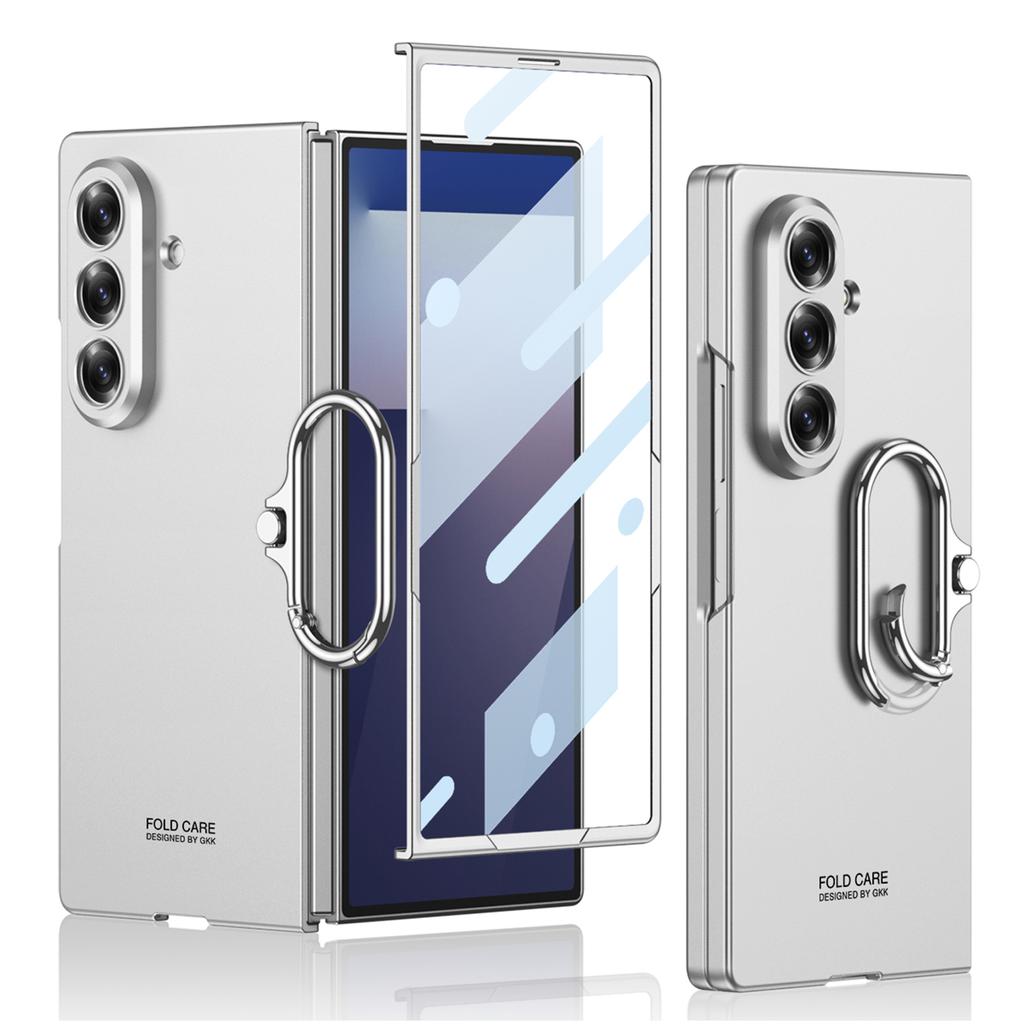 GKK For Samsung Galaxy Z Fold7 5G Case Oval Kickstand Hard PC Phone Back Cover with Small Film