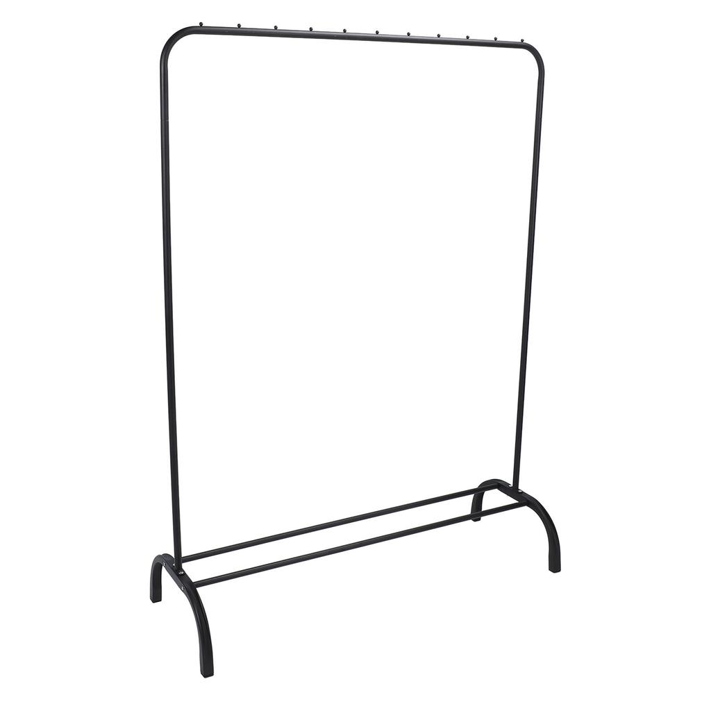 Garment Rack Floor Standing Clothes Hanging Rack with Bottom Metal Shelf for Clothes Hats Scarves Bags
