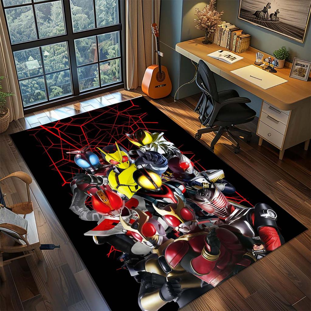 Kamen Rider Area Carpet for Living Room Bedroom Home Decor Cool Movie Mat Play Floor Mat