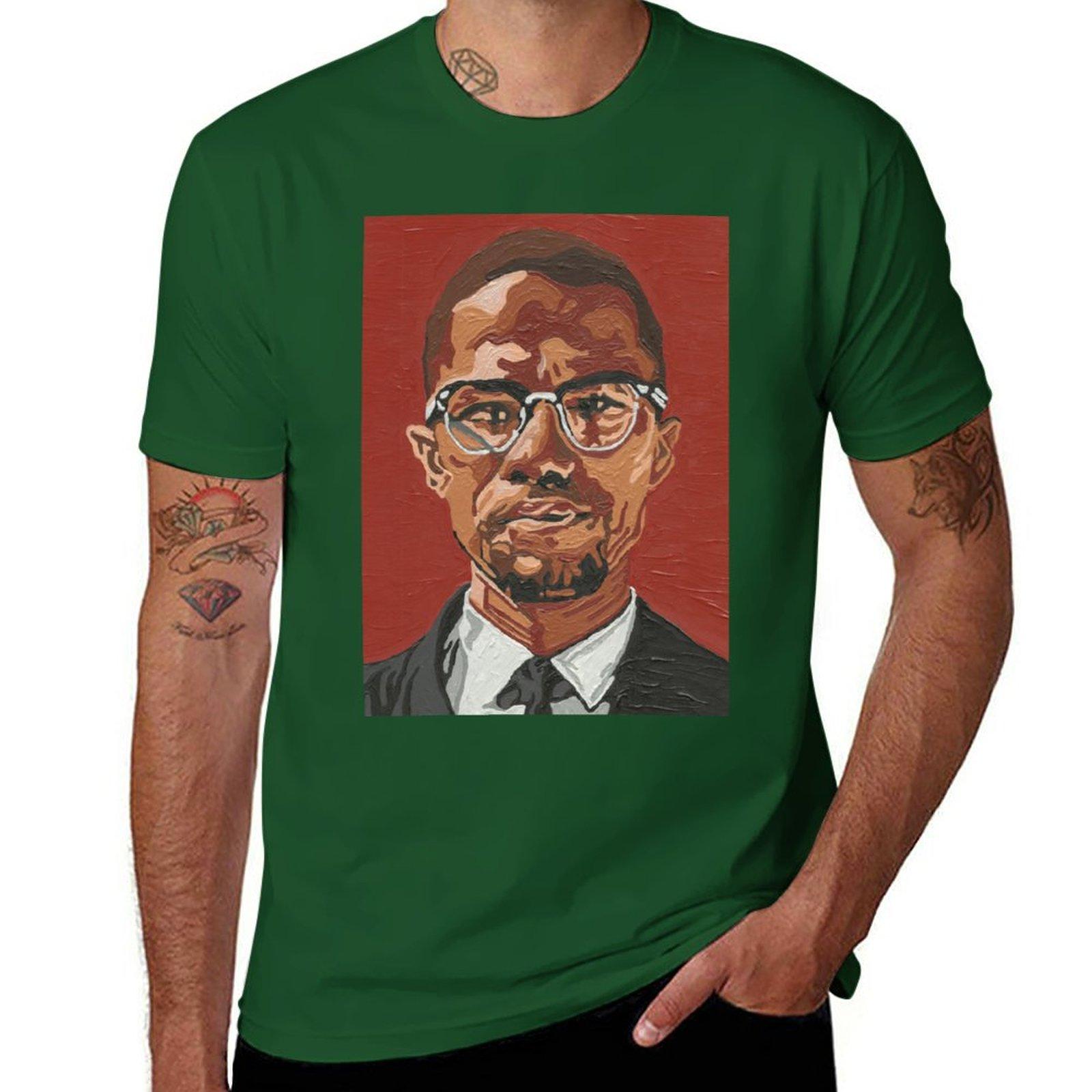

Malcolm X TShirt cute clothes oversizeds plus size tops mens t shirts 4XL