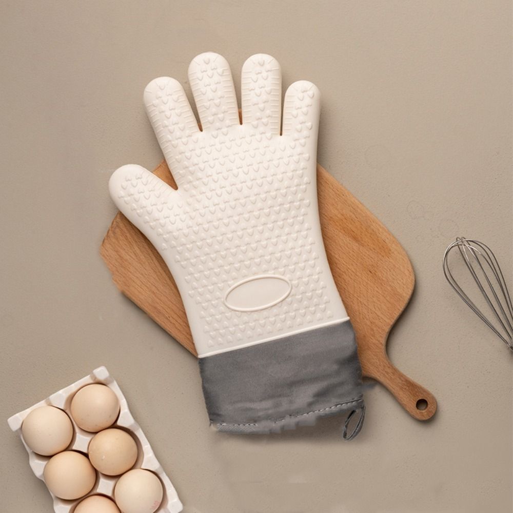 Heat Resistant Baking Gloves Double Layer Kitchen Gloves Baking Utensils Oven Gloves  Home