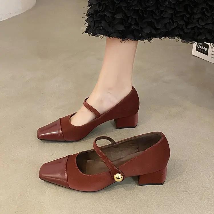 Fashion Platform High Heels for Women Beach Fashion Sexy Light Cut Buckle Square with Simple Fashion Banquet Solid Color All Match Style