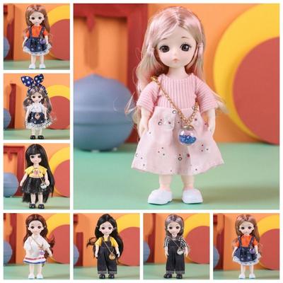 Com roupas simuladas dobradiça de olho boneca vestir-se articulações removíveis boneca BJD bonecas crianças brinquedo