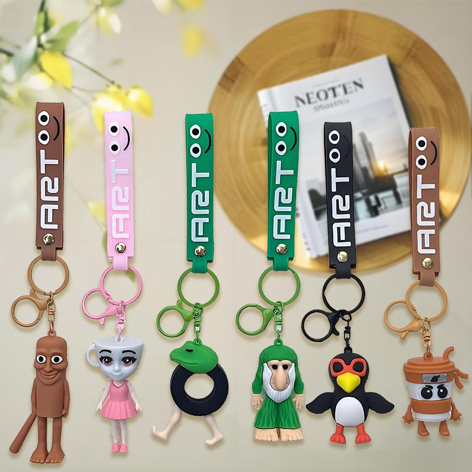 New Italian Brainrot Animals Keychains for Accessories Funny Sigma Skibidi Rizz Cat Silly Meme Keyrings Fans Friends Gifts