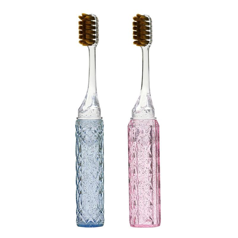 1/2 Pcs Toothbrush Soft Bristled Toothbrush Lipstick Detachable Handle For Men And Women Travel Size Dental Care Tool