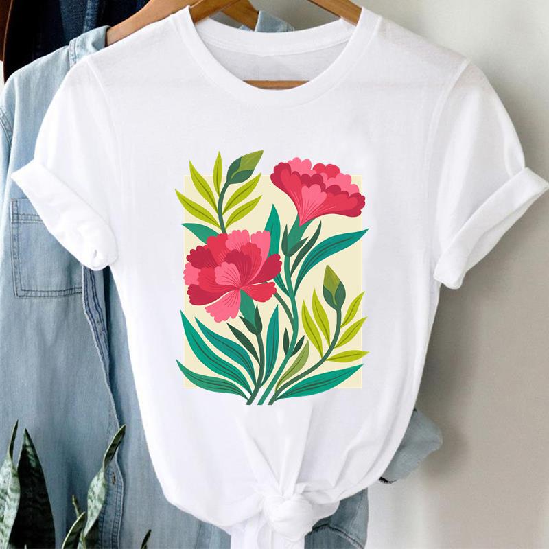 (Asian Size) Butterfly Cute Short Sleeve T-shirts Casual Clothing Printed Female Top T Shirt O-neck Lady Fashion Women Graphic Tee