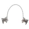 Elegant Antique Bowknot Sweater Shawl Clips Cardigan Dresses Clip Shirt Collar Clip with Metal Chain for Women Girls
