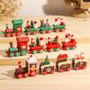 Handicrafts Christmas Wooden Train Christmas Christmas Decorations Wooden Handicrafts  Toys