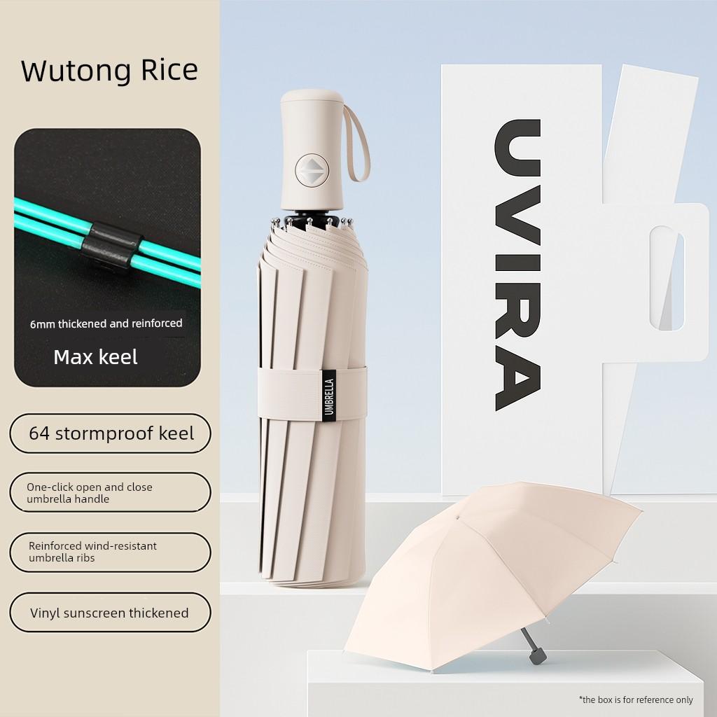 Umbrella for Men and Women, Large Size, Reinforced and Thickened, Dual-Use for Sun and Rain, Foldable, Wind-Resistant, Automatic, Suitable for