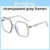 Black Rectangle Blue Light Blocking Glasses Frame With Pc Material For Men And Women
