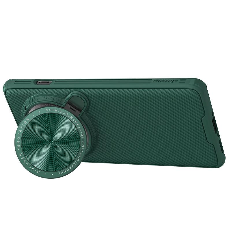 

NILLKIN Відкидна кришка, чохол-підставка для камери для телефонів Oppo Find X7 Ultra, захисна задня кришка для об’єктива, що відкидається Find X7 Ultra зелений