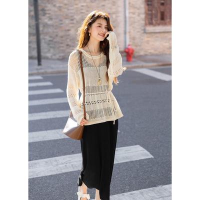 MOKANA Women's Long Sleeve Blouse & Mid-length Dress Set