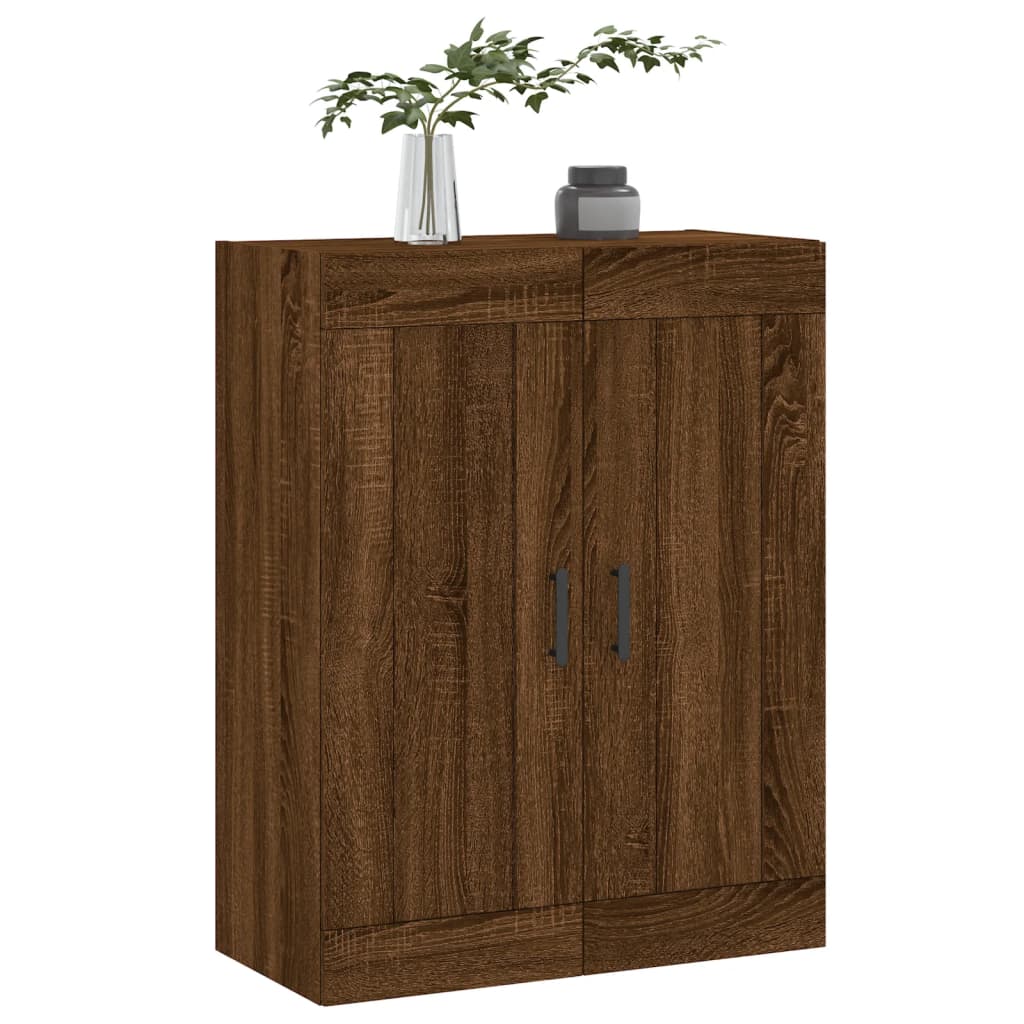 Wall Cabinet Brown Oak Effect 69.5 x 34 x 90 cm Engineered Wood