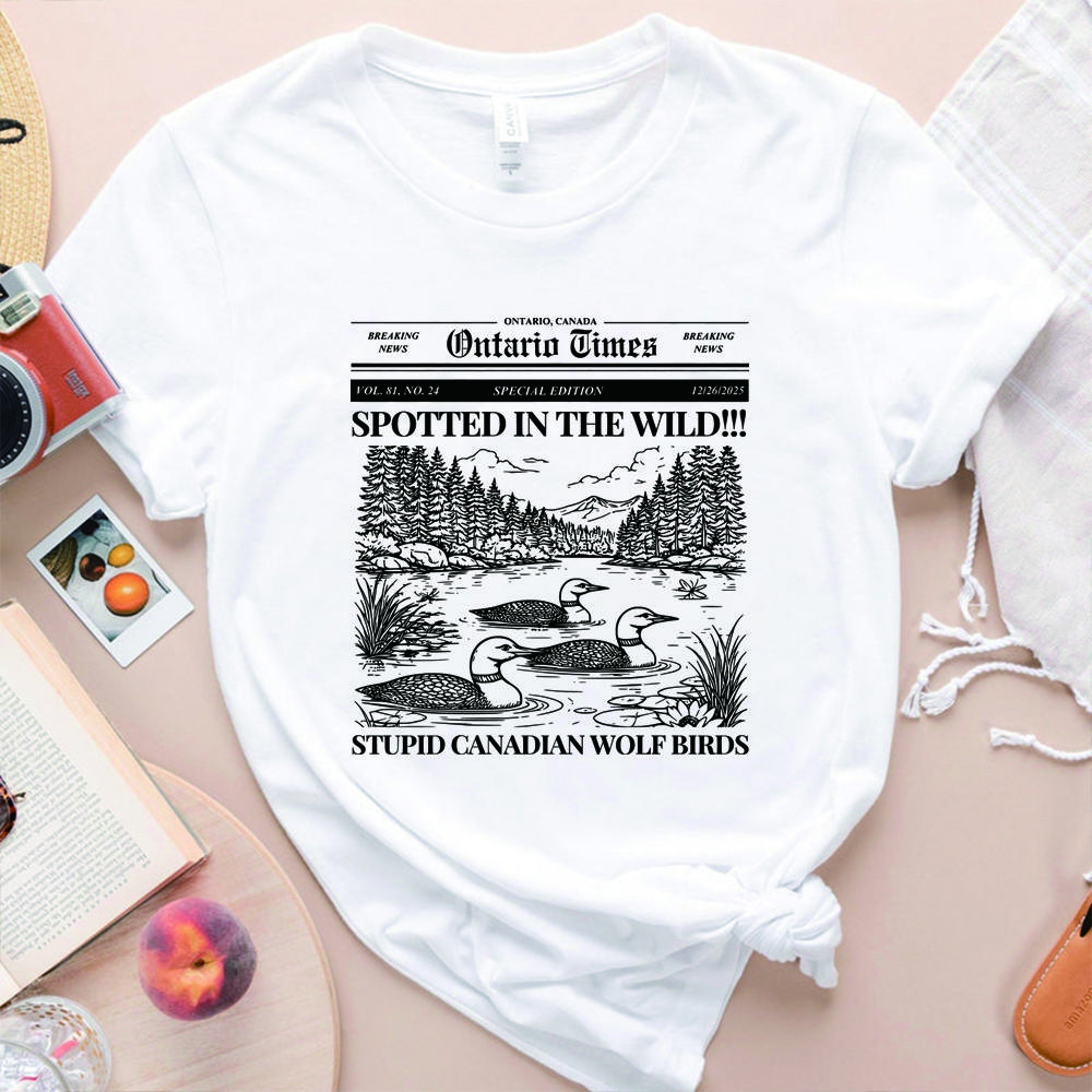 Camiseta de Rivalidad Caliente Streetwear Camisa Estúpida de Lobo Canadiense Pájaro Camisas Gays Camiseta de Hockey Unisex Mangas Cortas Tops Regalo para Fans