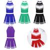 Kinder Mädchen Sommer Tanzbekleidung Set Cropped Tank Top und kurzer Faltenrock 2-teiliges Bekleidungsset