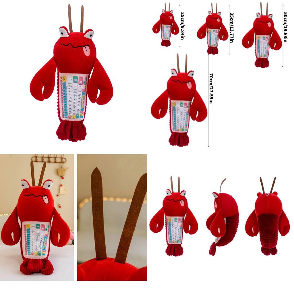 Keyboard Warrior Plush Toy Red Lobster Stuffed Animal For Kids And Adults