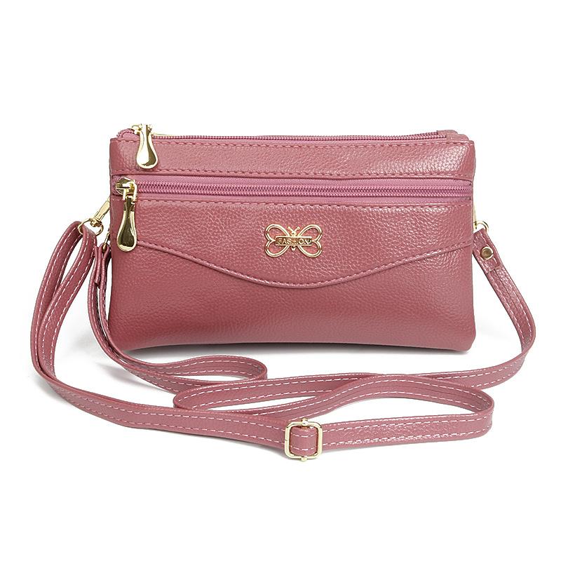 New Shoulder Bags Trend Crossbody Bags Women Fashion Middle Aged Mom Double Zipper Phone Bag Leisure Versatile Small Square Bag
