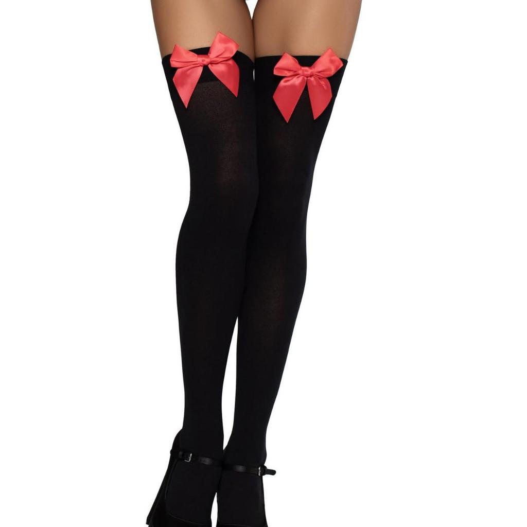 Women's Matte Bow Over-the-Knee Bavarian Festival Socks