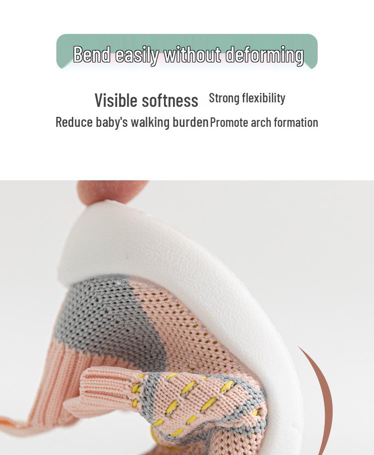 Soft Sole Non-Slip Breathable Sock Shoes for Baby Toddlers - Slip-On Design for Boys & Girls, Perfect for Spring & Summer