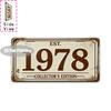 Vintage City Year Text Print License Plate Metal Tin Sign Retro Wall Decor For Bar Cafe Home Garden