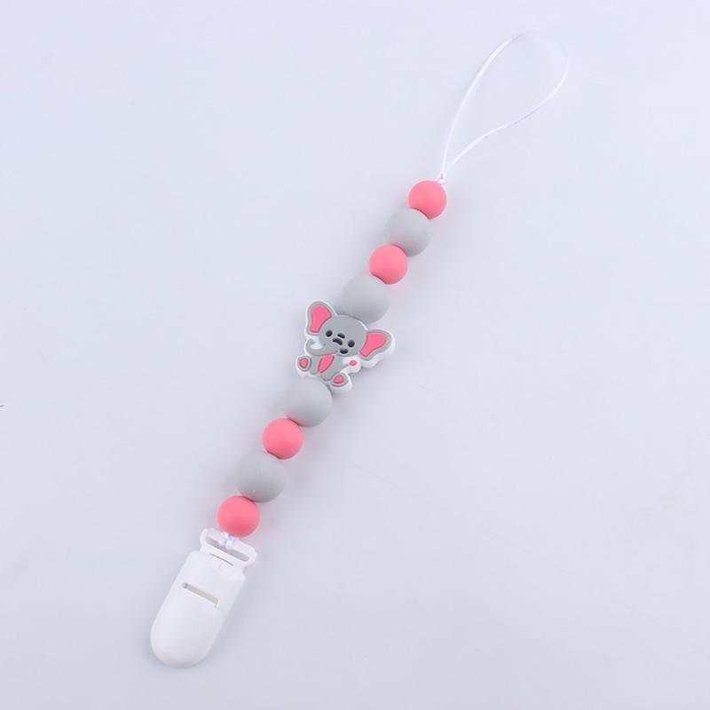 Cartoon Animal Soother Chain Baby Pacifier Holder Toddlers Pacifier Straps Teether Toy Pacifier Chain Baby Supply