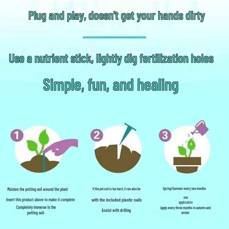 Plant Nutrition Slow-Release Sticks for Potted Flowers and Green Plants