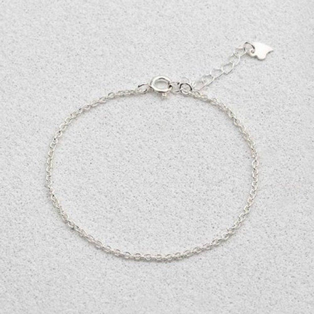 [As Little] Silver Chain Bracelet Cable Silver 925 Daily Layered