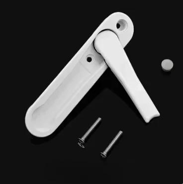 1pcs White/Black Zinc Alloy Hidden Window Handle Hardware Accessories Screen Handle with Screws