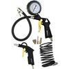 Michelin 3-piece Compressed Air Kit Includes Tire Inflator Gun with Pressure Gauge, 5 M Spiral Hose, Short-nozzle Air Duster