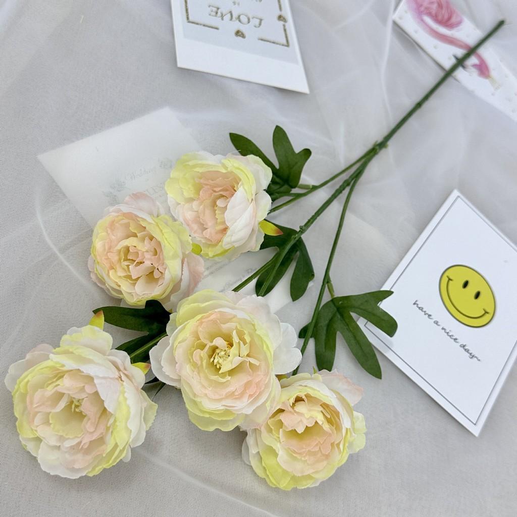 Peony Flower Artificial Wedding Hotel Restaurant Decoration Desktop Ornament