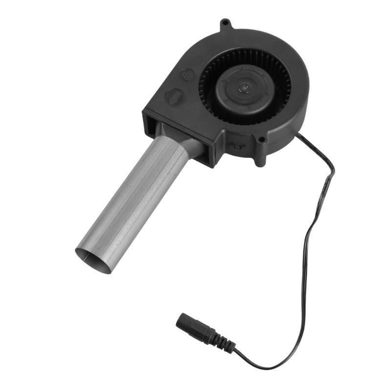 Powerful 12V Blower Fan For Barbecue Fire Boosting Exhaust Includes Stainless Steel Duct Outlet Efficient Heat Control