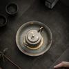 Japanese Rust Glazed Pottery Teapot Retro Sprinkle Gold Gilded Pot Household Tea Brewing Kettle with Infuser Cafes Accessories