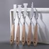 Couteau à palette en acier inoxydable avec manche en bois pour peinture à l'huile texturée