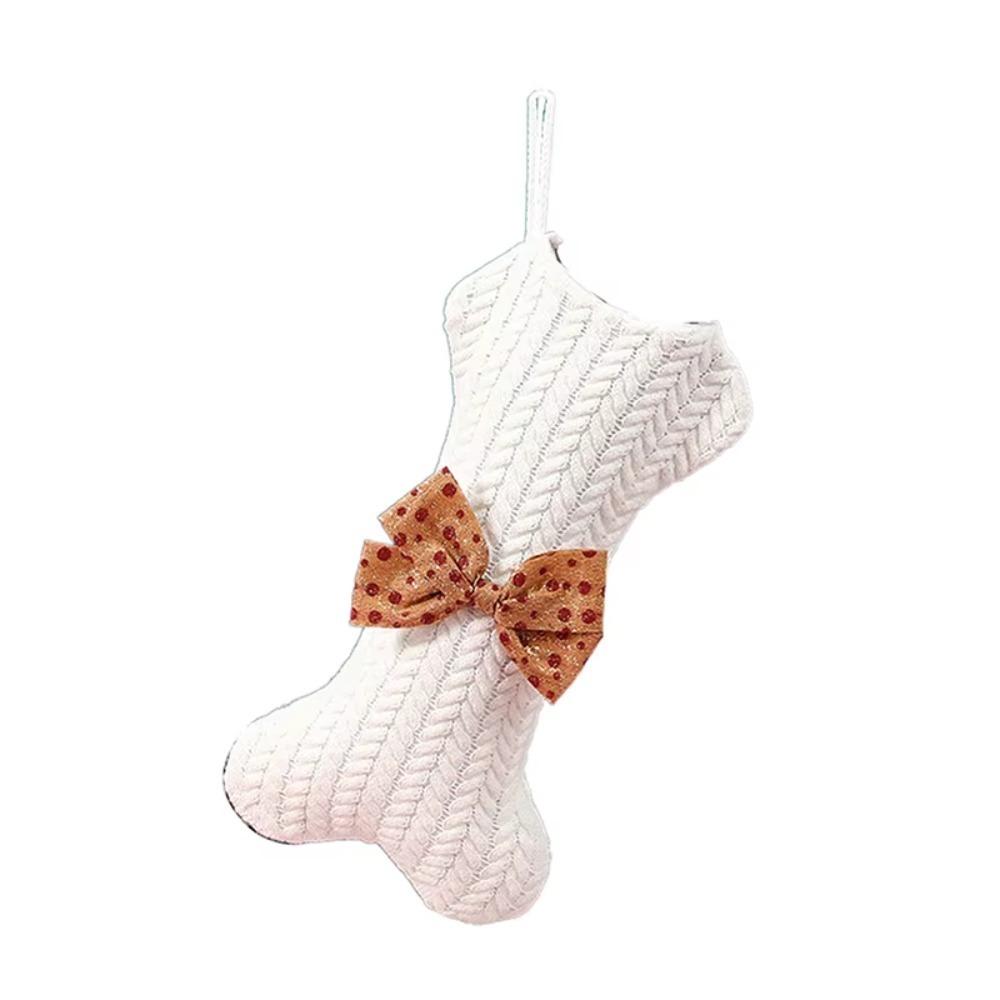 Exquisite Xmas Tree Ornament Portable Candy Stockings Creative Dog Bone Christmas Ornament  Gift