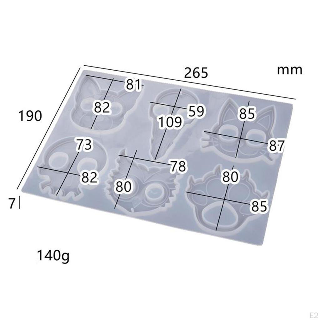DIY Schlüsselanhänger Ringe Silikon Epoxidharz Gussformen für Epoxidharz, Kerzenwachs, Seife, Kerze